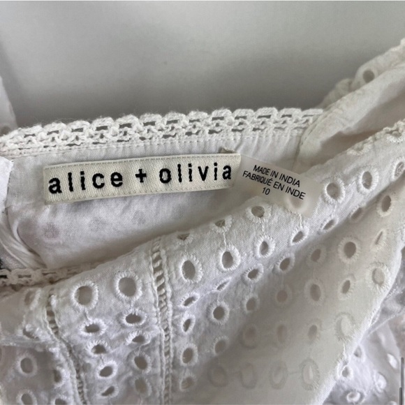 White Alice and Olivia eyelet dress size 10 - Picture 7 of 9